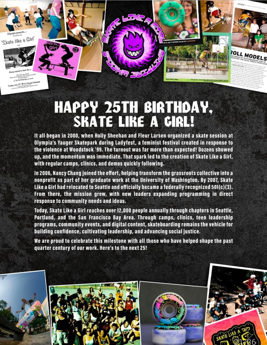 Spitfire Hoodie Skate Like A Girl 25 years black - Shirts & Tops - Rollbrett Mission