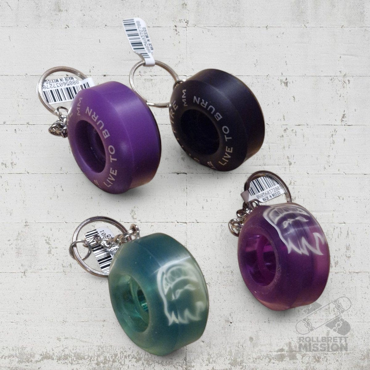 Spitfire Keychain Schlüsselanhänger bunt - Rollbrett Mission