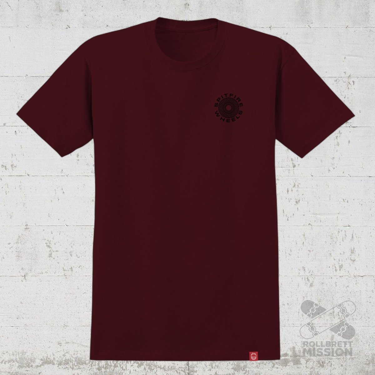 Spitfire T-Shirt Classic '87 Swirl Fill burgundy - Rollbrett Mission
