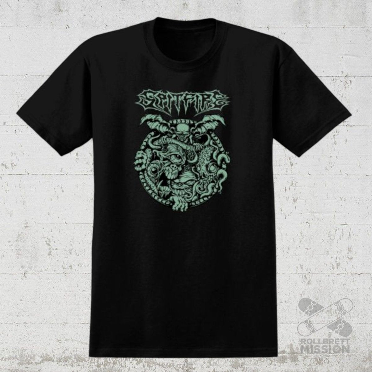 Spitfire T-Shirt Demon Gate glow black - Rollbrett Mission