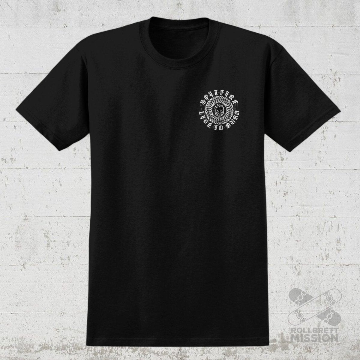 Spitfire T-Shirt Web Classic black - Rollbrett Mission