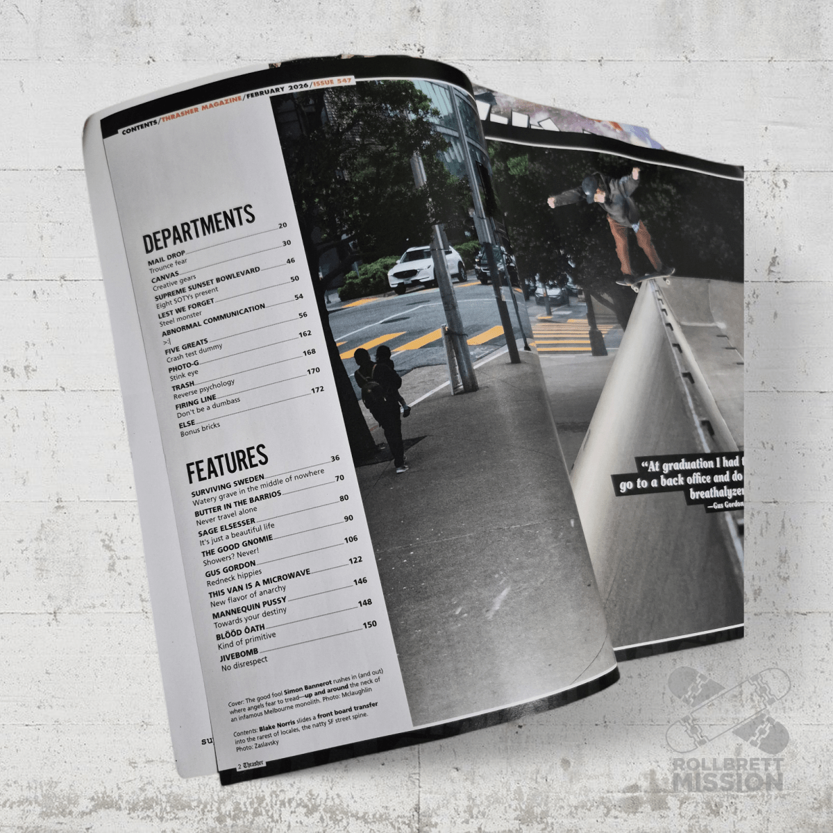 Thrasher Magazine Heft Ausgabe 547 February 2026 - Zeitschriften - Rollbrett Mission