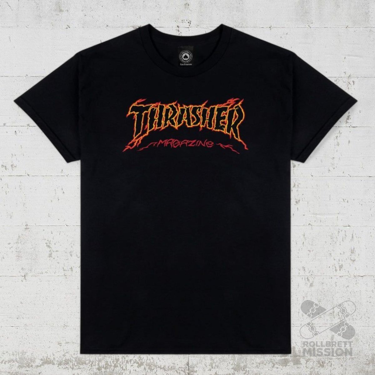 Thrasher T-Shirt Cracked by Exteenager black - Rollbrett Mission