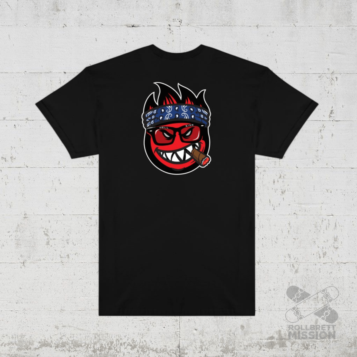 Thrasher x Spitfire T-Shirt Big Head Jake black - Rollbrett Mission