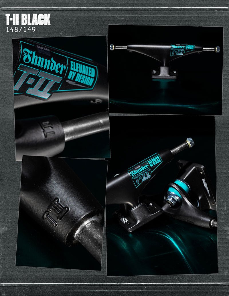 Thunder 149 T - II Truck matte black - Skateboard - Achsen - Rollbrett Mission