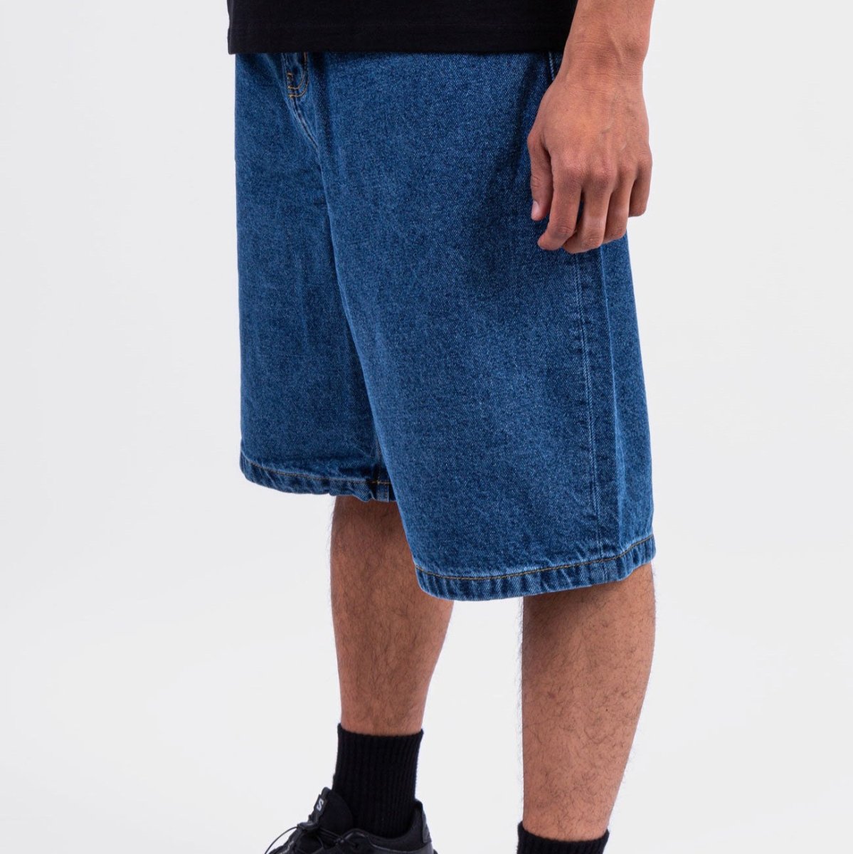 ÜBER Denim Baggy Short stone blue - Jeans - Rollbrett Mission