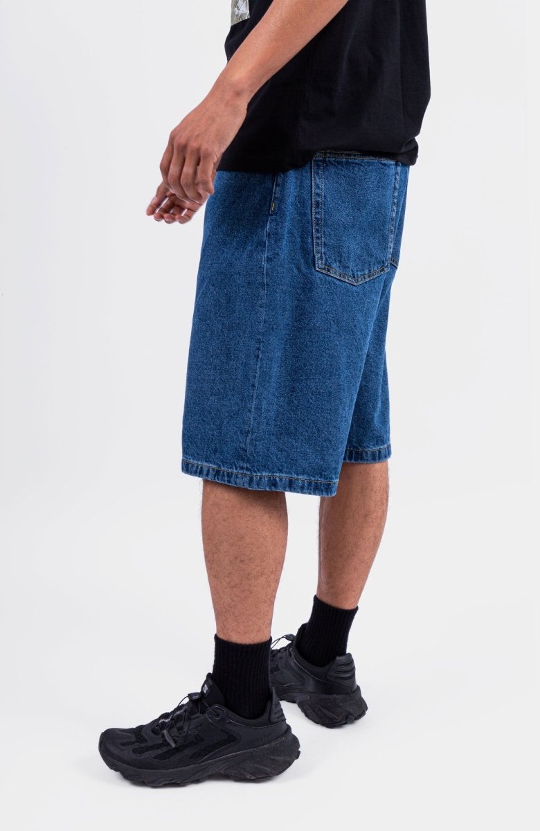 ÜBER Denim Baggy Short stone blue - Jeans - Rollbrett Mission