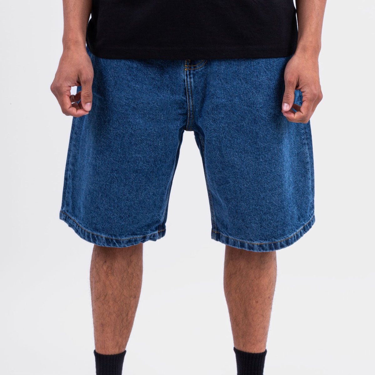 ÜBER Denim Baggy Short stone blue - Jeans - Rollbrett Mission