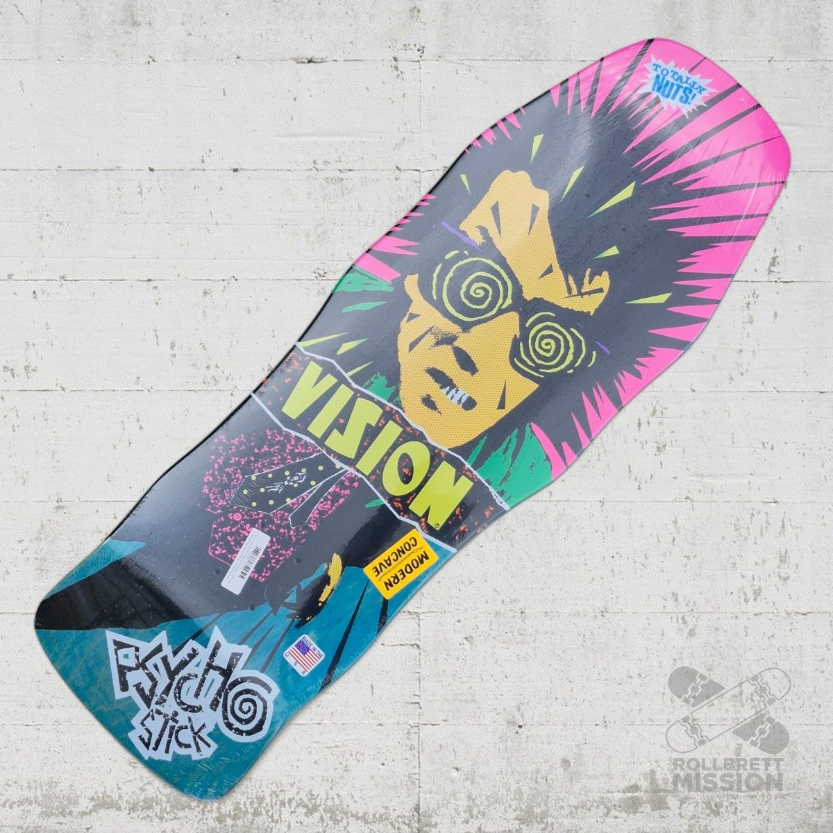 Vision Psycho Stick Modern Concave 10.0 Old School Deck turquoise - Skateboard - Decks - Rollbrett Mission