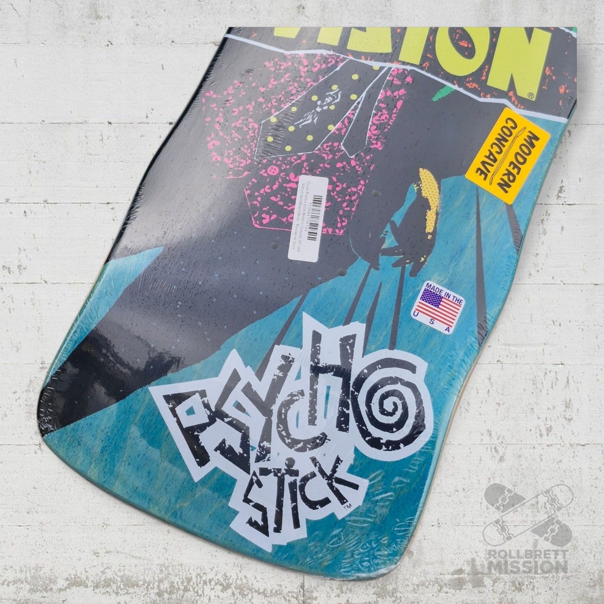 Vision Psycho Stick Modern Concave 10.0 Old School Deck turquoise - Skateboard - Decks - Rollbrett Mission