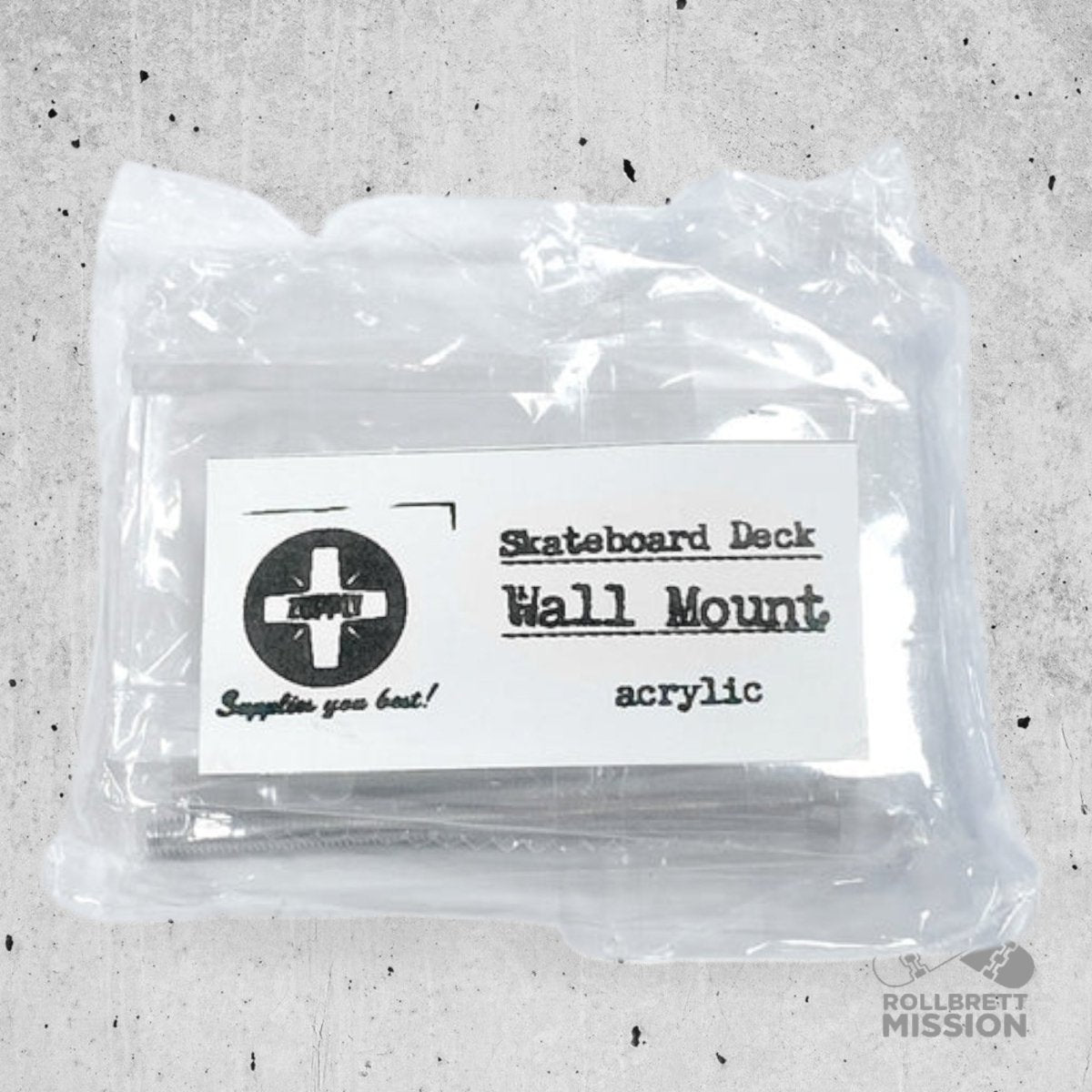 Zupply Skateboard Deck Acryl Wall Mount Wandhalterung - Skateboarding - Rollbrett Mission