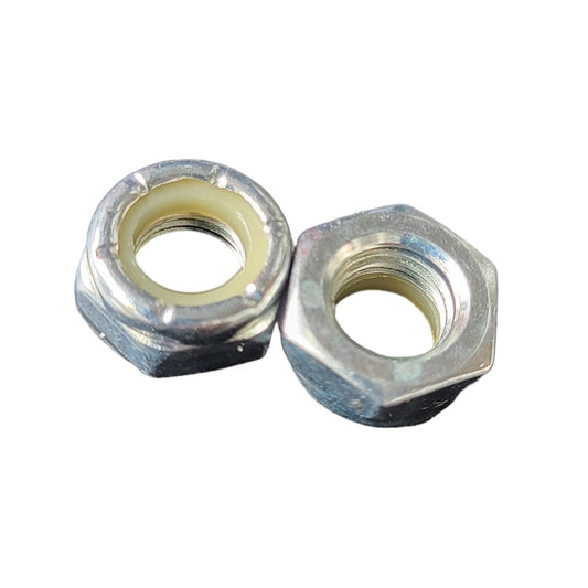 Achsmuttern Axle Nuts silber 2 Stück - Skateboard-Kleinteile - Rollbrett Mission