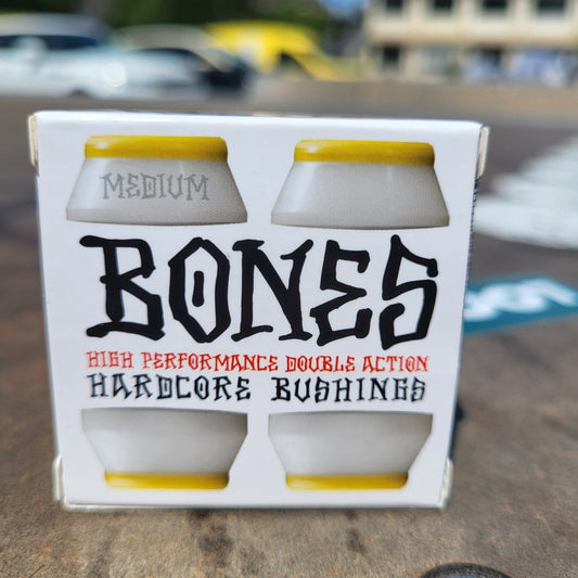 Bones Hardcore Bushings 91A Medium white - Skateboard-Kleinteile - Rollbrett Mission