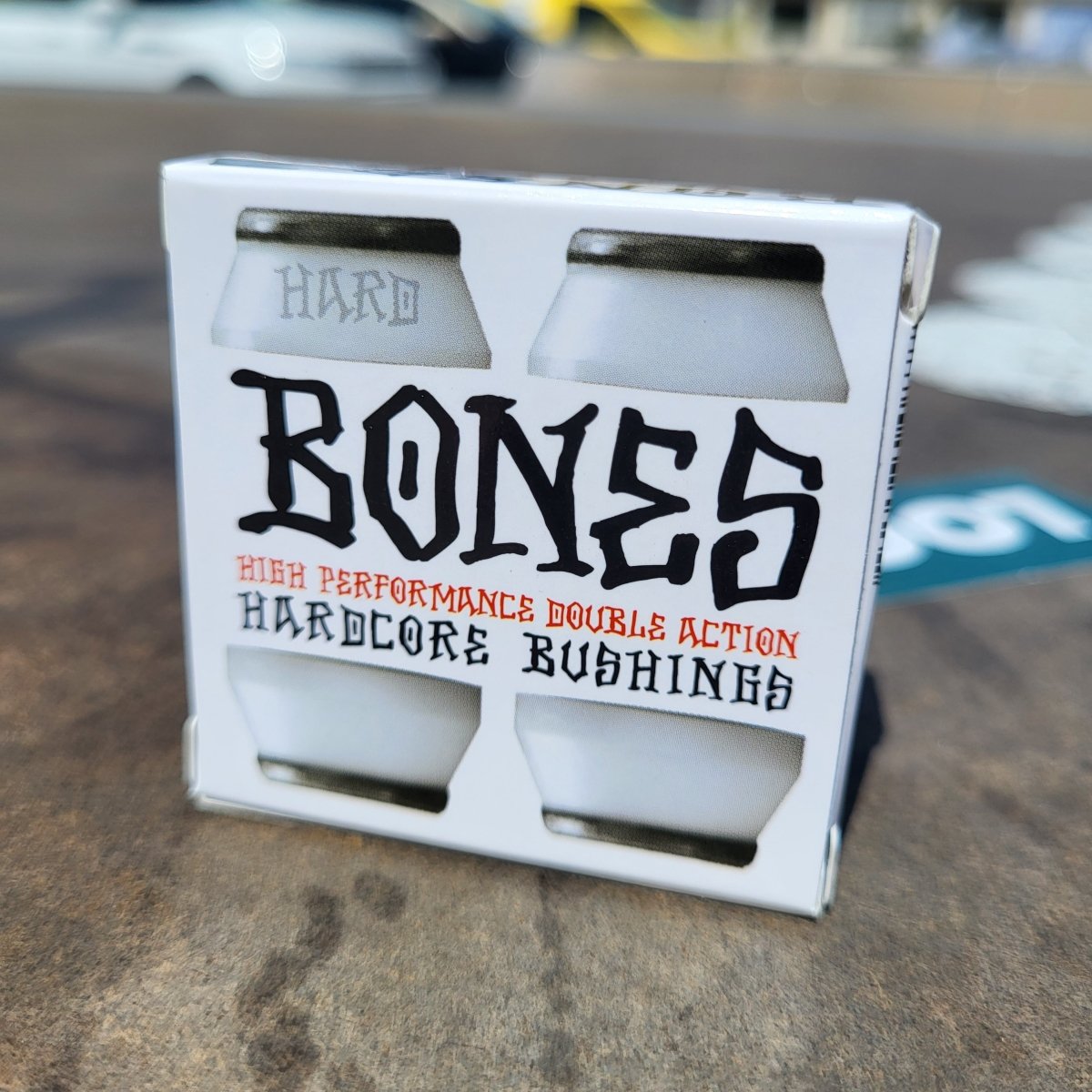 Bones Hardcore Bushings 96A hard white - Skateboard-Kleinteile - Rollbrett Mission