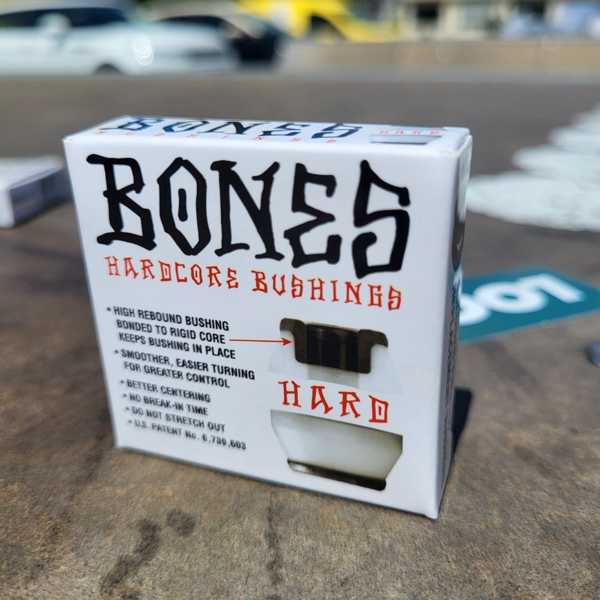 Bones Hardcore Bushings 96A hard white - Skateboard-Kleinteile - Rollbrett Mission