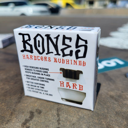 Bones Hardcore Bushings 96A hard white - Skateboard-Kleinteile - Rollbrett Mission