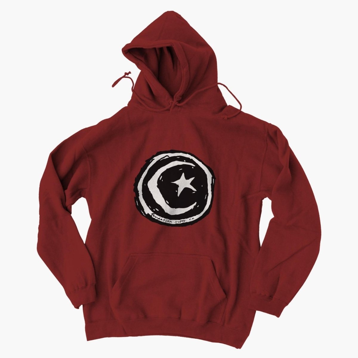 Foundation Hoodie Star Moon cardinal red - Shirts & Tops - Rollbrett Mission
