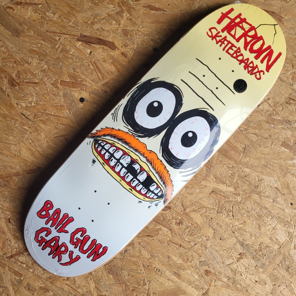 Heroin Skateboards Bail Gun Gary SYM Egg - Skateboard-Decks - Rollbrett Mission