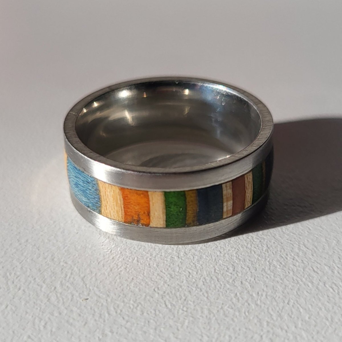 Hotsourkraut Ring Skateboard Edelstahl 8/57 #1 - Schmuck - Rollbrett Mission