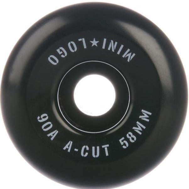 Mini-Logo A-Cut 90A Hybrid 55mm Wheels schwarz - Skateboard-Rollen - Rollbrett Mission