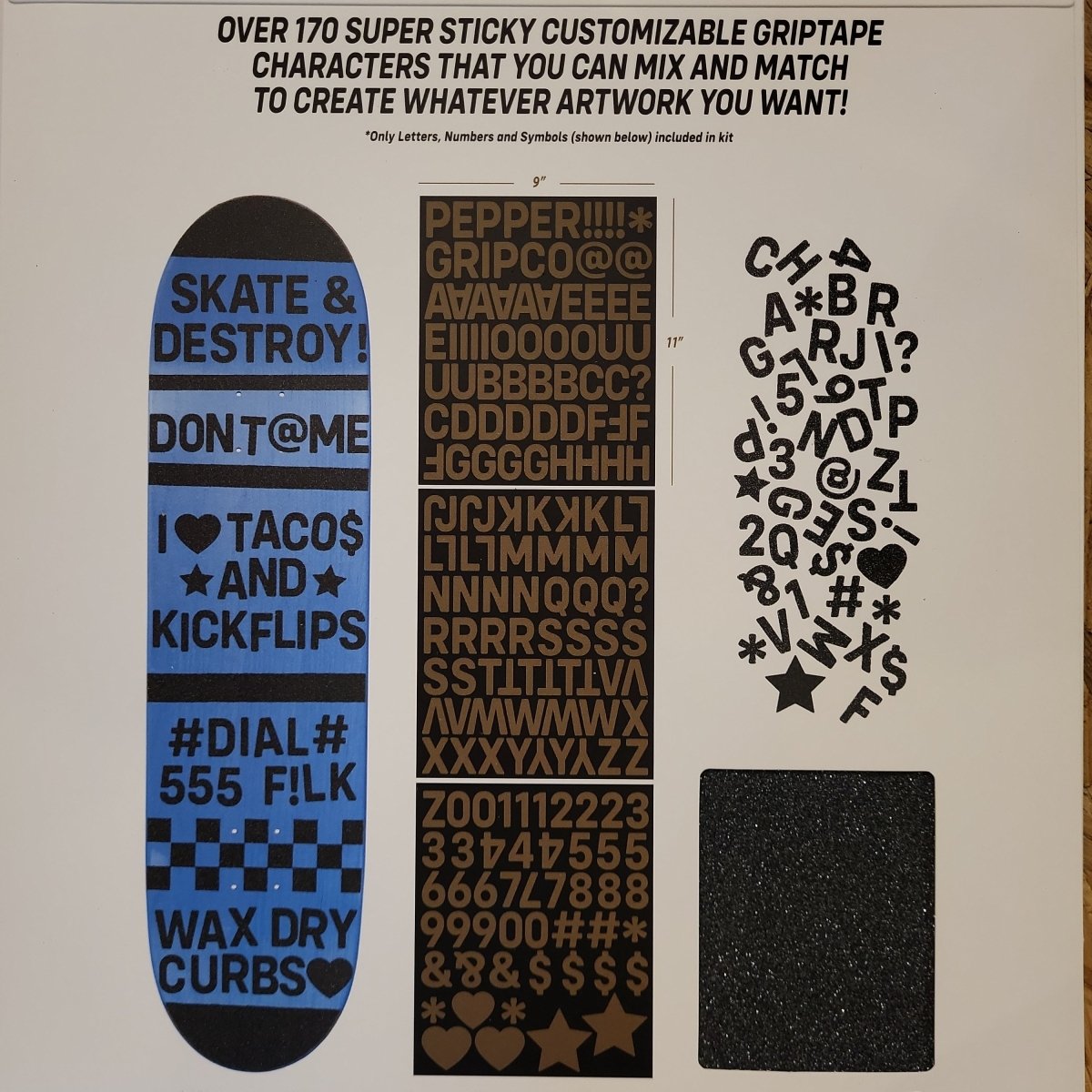 Pepper Grip Art Kit Alphanumeric - Skateboard-Kleinteile - Rollbrett Mission