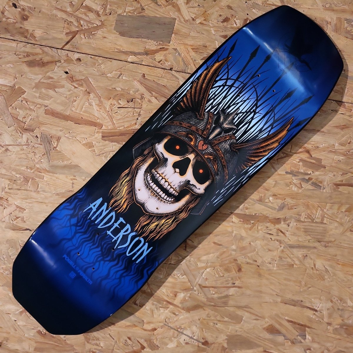 Powell-Peralta Andy Anderson Heron Skull 2 blue Deck - Skateboard-Decks - Rollbrett Mission
