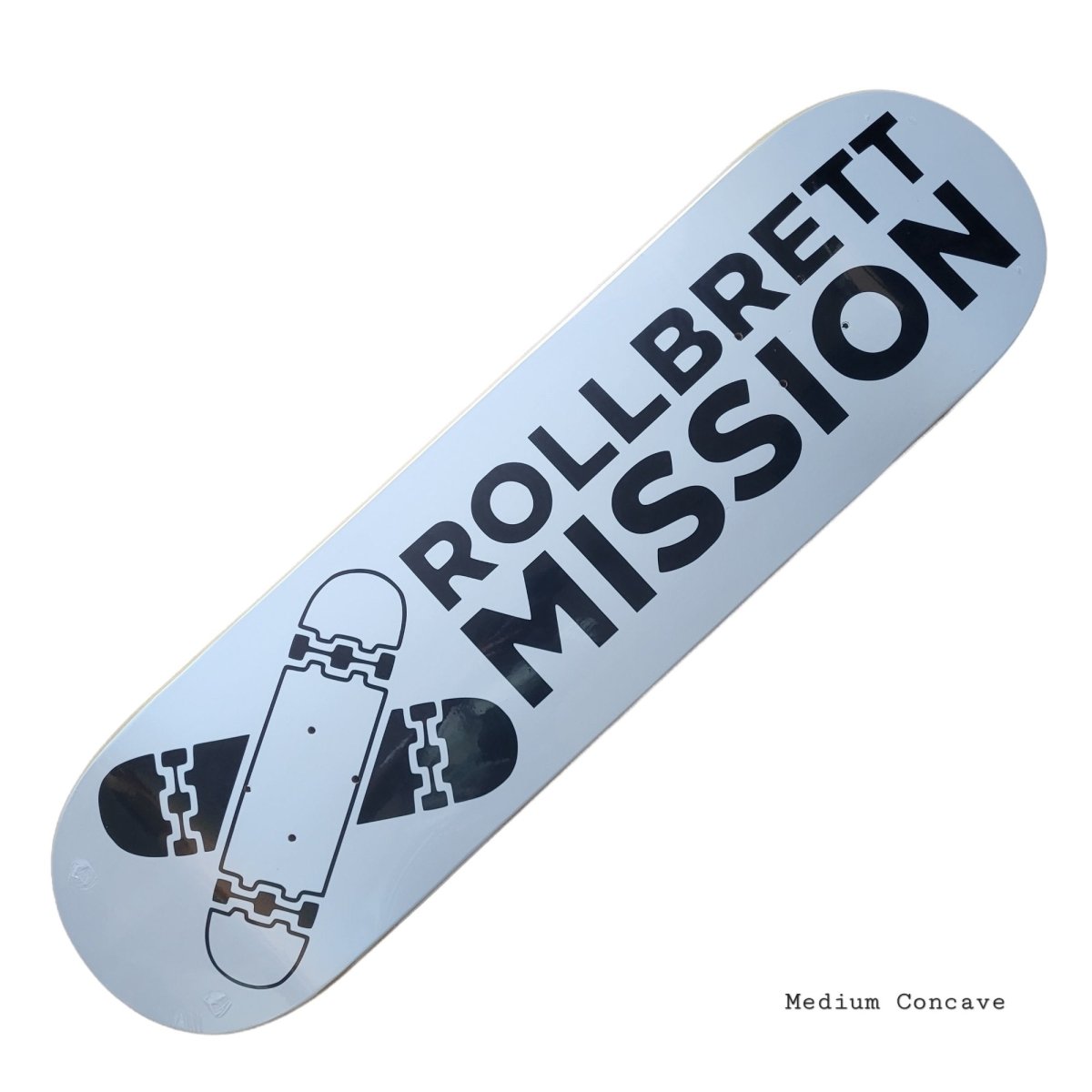 Rollbrett Mission Classic Logo Medium Concave Deck - Skateboard-Decks - Rollbrett Mission