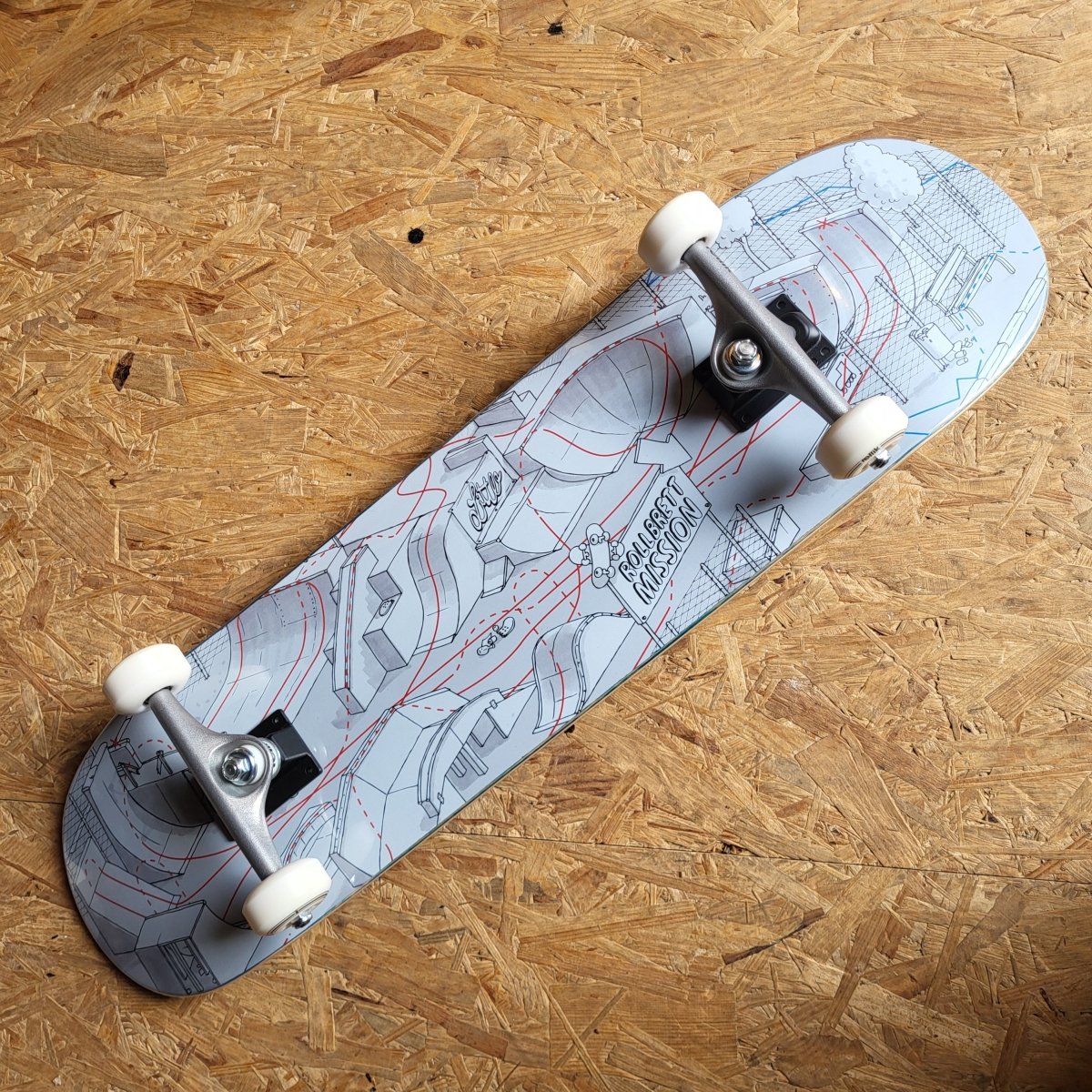 Rollbrett Mission Little Park Complete Skateboard - Skateboard-Decks - Rollbrett Mission