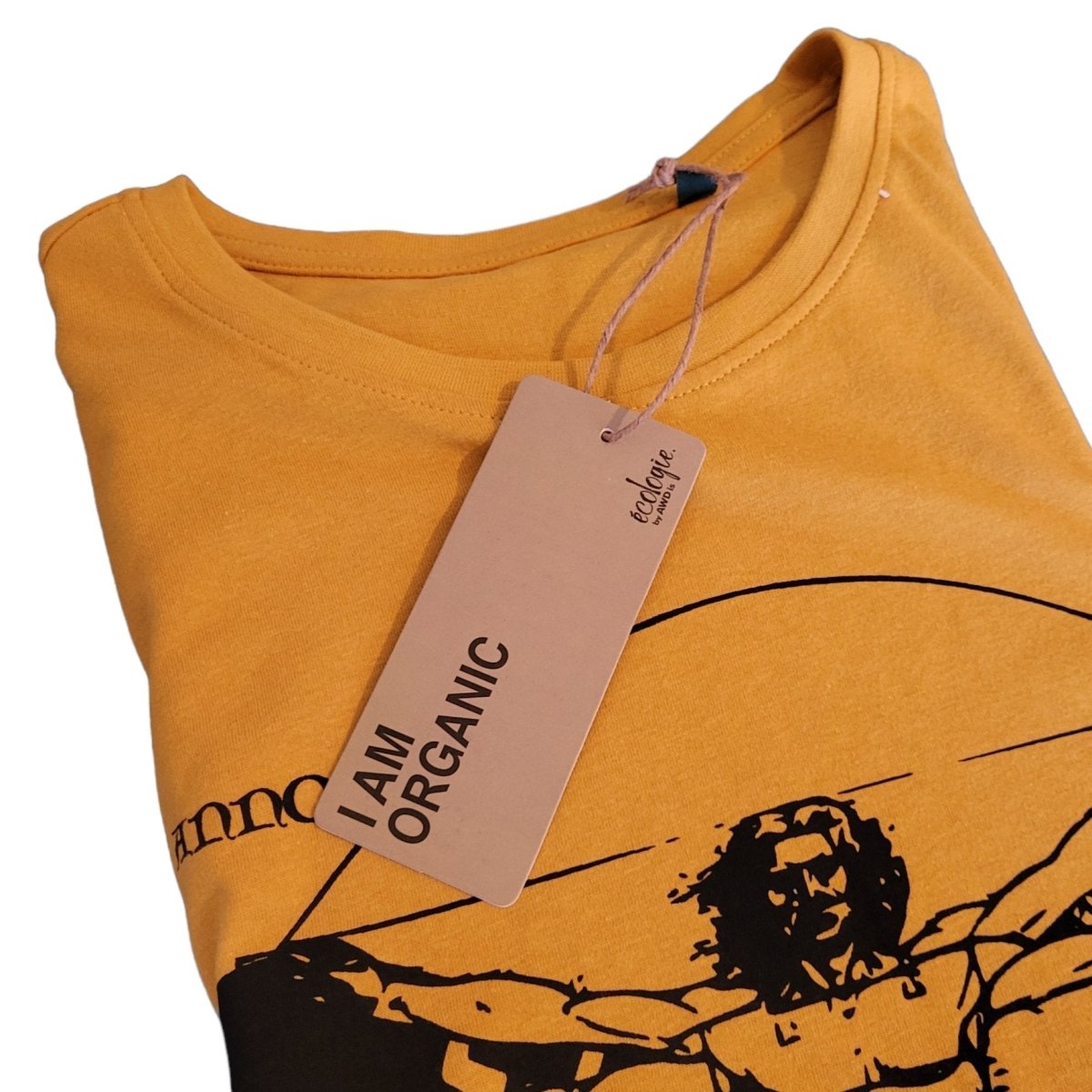 Rollbrett Mission Organic Big Vitruvian T-Shirt mustard - Shirts & Tops - Rollbrett Mission