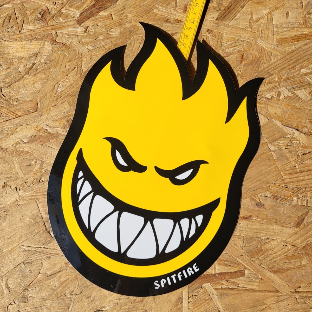 Spitfire Flamehead Sticker Large - Rollbrett Mission