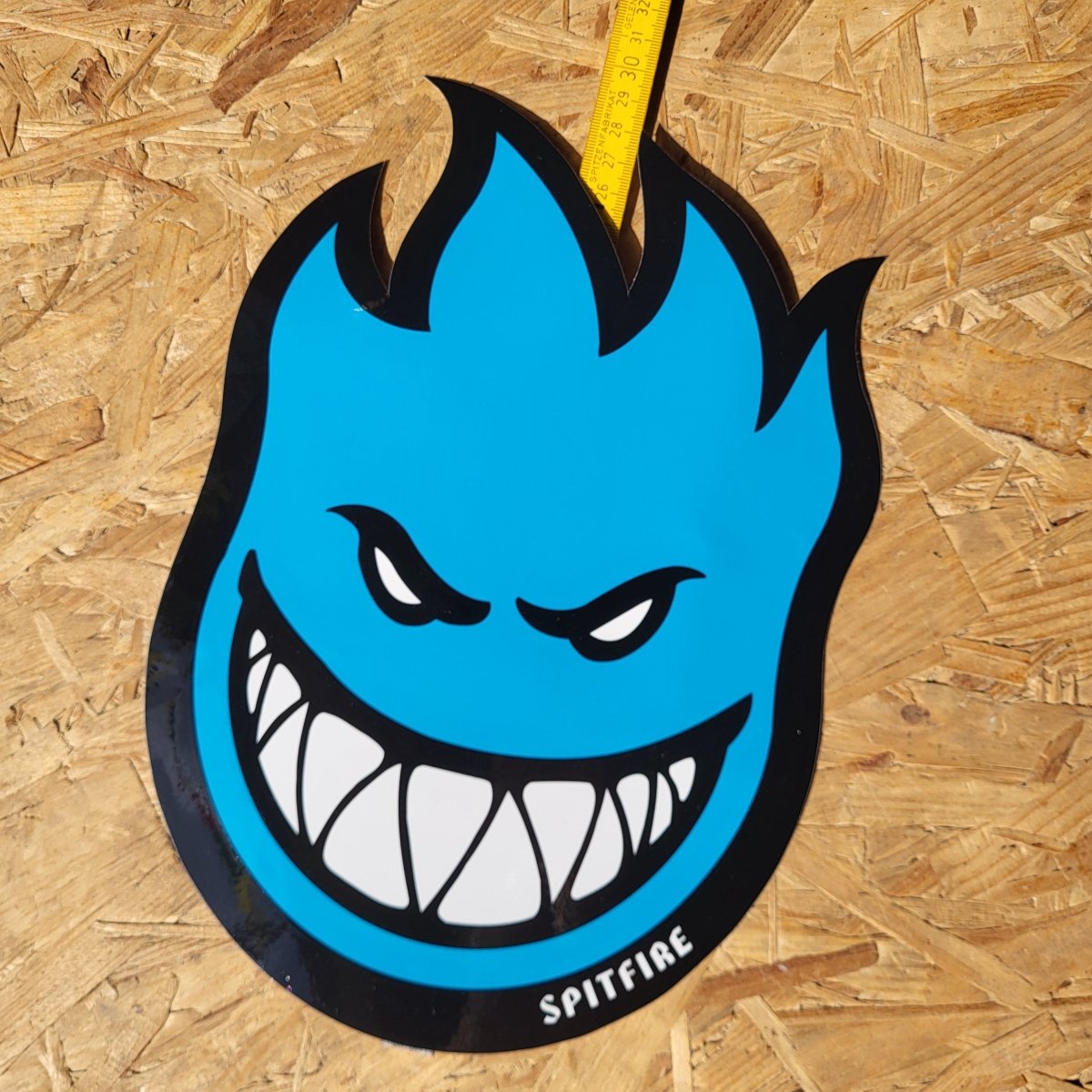 Spitfire Flamehead Sticker Large - Rollbrett Mission