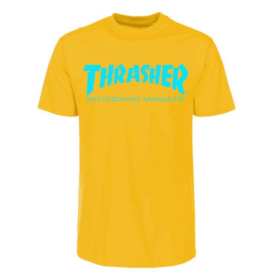 T Shirt Thrasher Skate Mag gold Rollbrett Mission