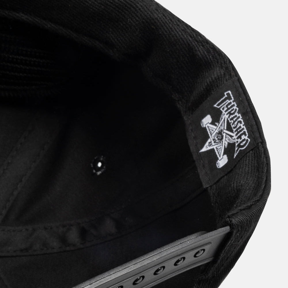 Thrasher Cap Genuine Snapback black - Kopfbekleidung & -tücher - Rollbrett Mission