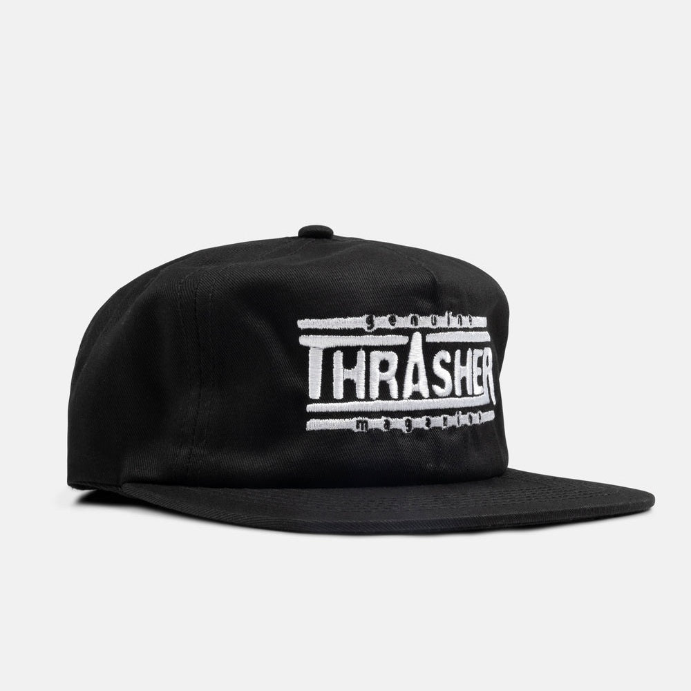Thrasher Cap Genuine Snapback black - Kopfbekleidung & -tücher - Rollbrett Mission