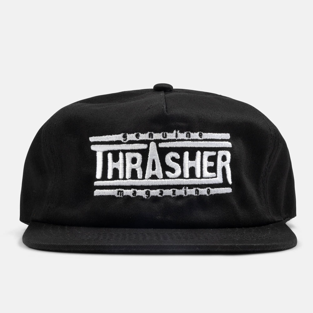 Thrasher Cap Genuine Snapback black - Kopfbekleidung & -tücher - Rollbrett Mission