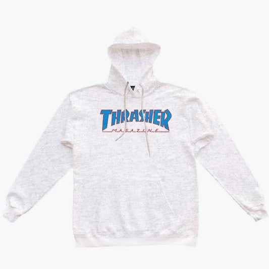 Thrasher Hoodie Outlined ash-grey - Shirts & Tops - Rollbrett Mission