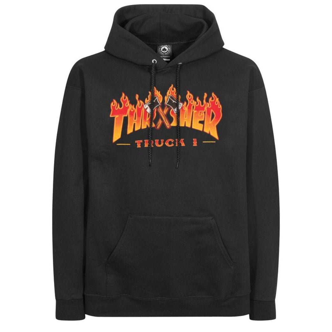 Thrasher Hoodie Truck 1 black - Shirts & Tops - Rollbrett Mission