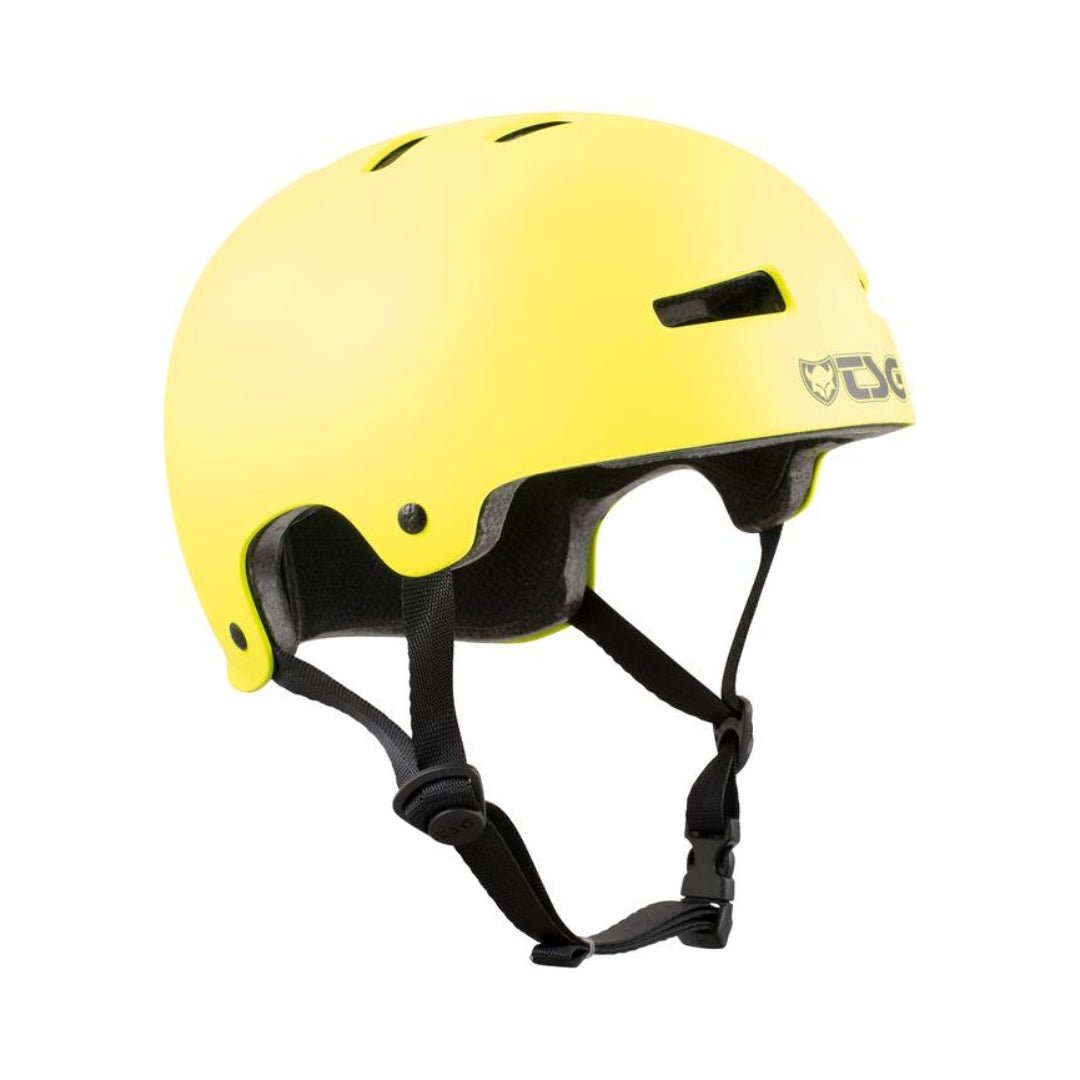 TSG Helm Evolution Solid acid yellow - Skateboarding-Schutzausrüstung - Rollbrett Mission