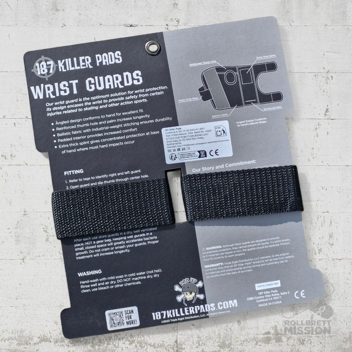 187 Killer Pads Kids Wrist Guards Handgelenkschoner Wristguards - Skateboarding - Schutzausrüstung - Rollbrett Mission