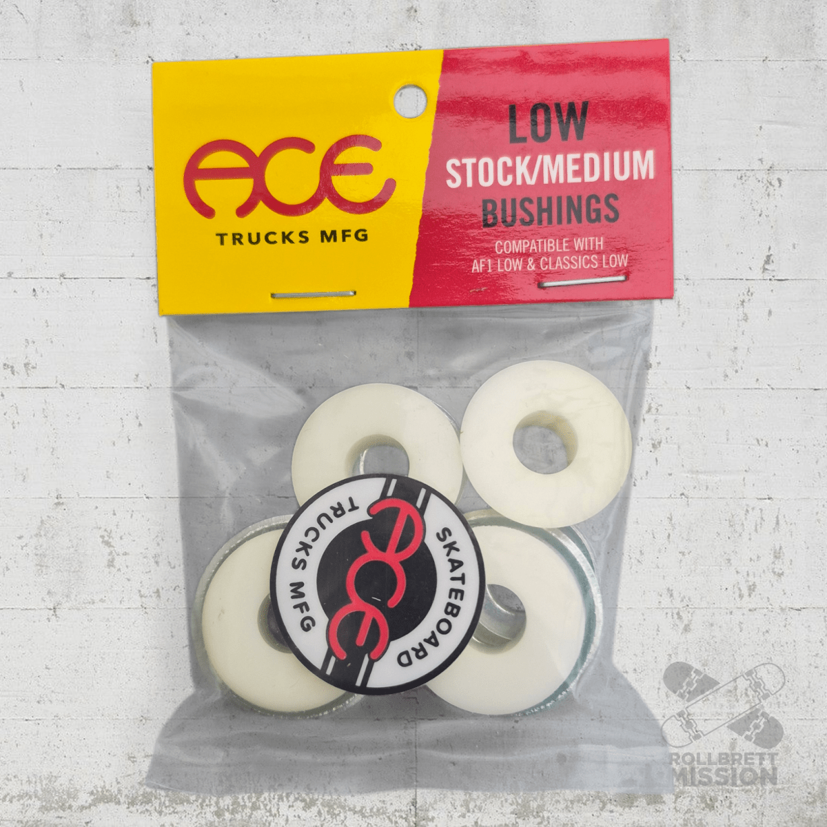 ACE Bushings Low Medium Stock 91A 86A white - Skateboard - Kleinteile - Rollbrett Mission