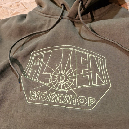 Alien Workshop Hoodie OG Lines olive - Shirts & Tops - Rollbrett Mission