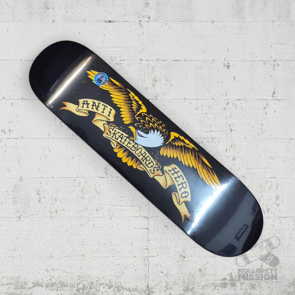 Anti Hero Classic Eagle Team black 8.12 Deck - Skateboard - Decks - Rollbrett Mission
