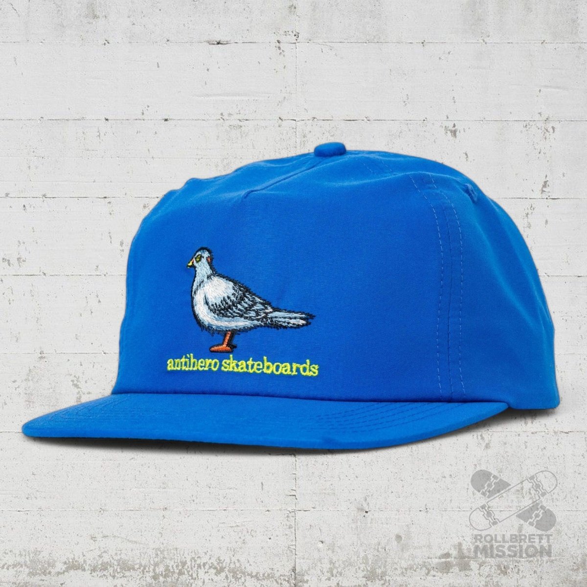 Anti Hero Snapback Cap Lil Pigeon navy yellow - Kopfbekleidung & - tücher - Rollbrett Mission