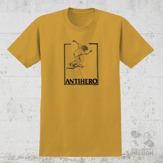 Anti Hero T-Shirt Doobie Lance mustard - Rollbrett Mission