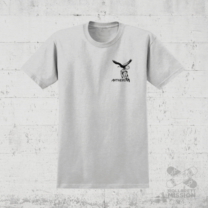 Anti Hero T-Shirt Liberdad Ringspun ash grey - Rollbrett Mission