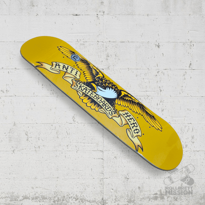 Anti Hero Team Classic Eagle Mini yellow 7.3 Deck - Skateboard - Decks - Rollbrett Mission