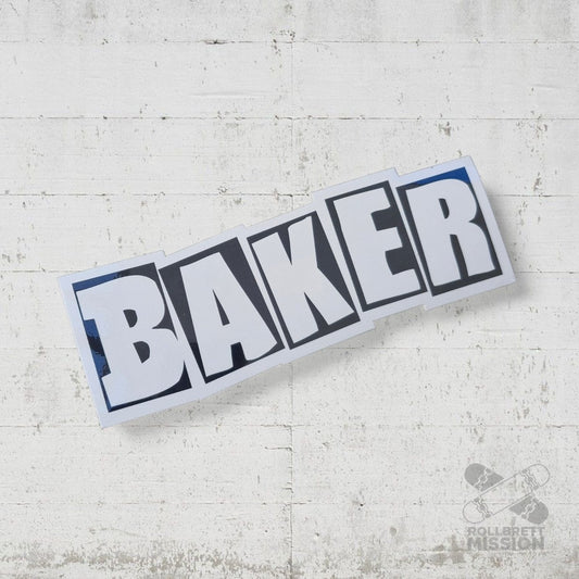 Baker Logo Sticker XL 22cm - Rollbrett Mission