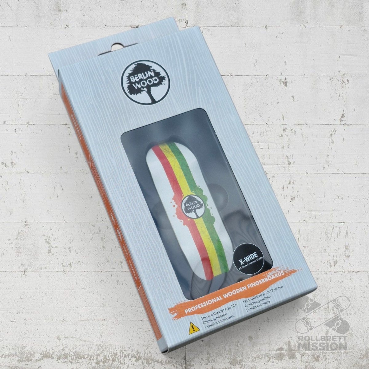 Berlin Wood Fingerboard Deck Rasta Rally X - Wide Medium - Fingerboard - Rollbrett Mission