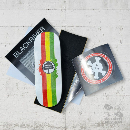 Berlin Wood Fingerboard Deck Rasta Rally X - Wide Medium - Fingerboard - Rollbrett Mission