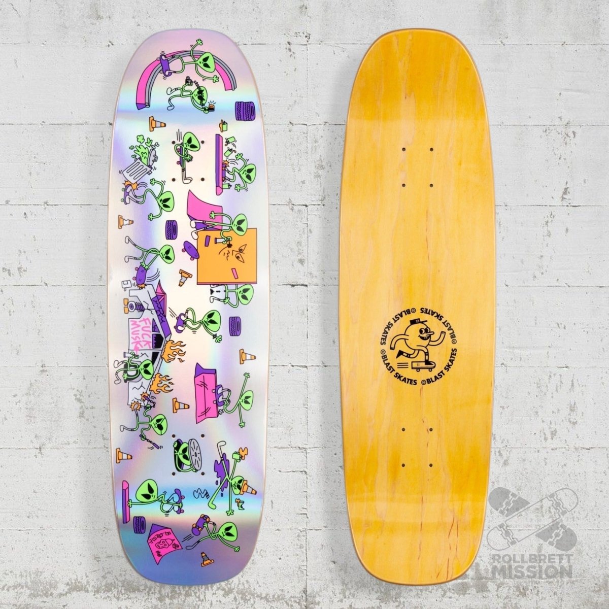 Blast Skates Alien Demo holographic 9.25 Shaped Deck - Skateboard - Decks - Rollbrett Mission